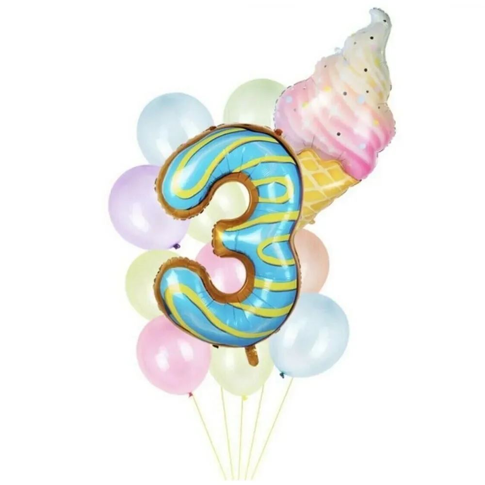 7 Pcs Extra Large Foil Balloons Party Supplies Birthday Decoration 3rd Birthday